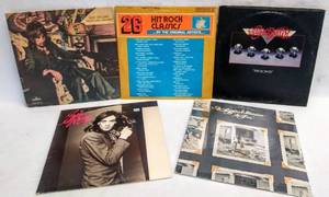 lot 5426 image: 5 Albums from the 70s  Rod Stewart, Aerosmith, Eddie Money, Loggins & Messina (Never Opened) & 1974 26 Hit Rock Classics
