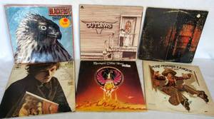 lot 5435 image: 6 Vintage Southern Rock & Folk Albums  Bob Dylan, Blackfoot, Black Oak Arkansas & More