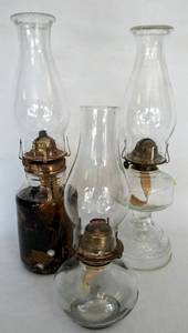 lot 5449 image: 3 Unique Hurricane Lamps