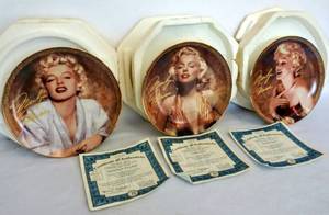 lot 5457 image: From 1998  3 Marilyn Monroe Collector 8 Plates  Numbered & Includes Certificates of Authenticity - The Bradford Exchange