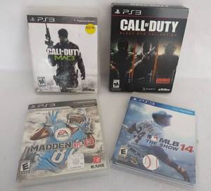 lot 5477 image: 4 PS3 Games  MLB 14 The Show, Madden 13, Call of Duty Black Ops Collection & Call of Duty MW3