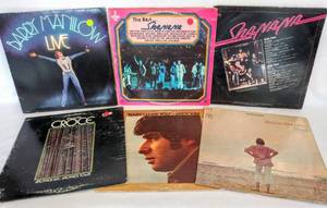 lot 5494 image: 6 Iconic Vintage Albums  Barry Manilow, ShaNaNa, Jim & Ingrid Croce, Andy Kim, & Barbara Streisand