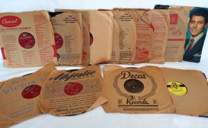 lot 5500 image: Lot of 12 10 Columbia 78 RPMs  1 Decca & 1 MGM  14 Total
