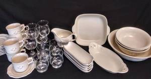 lot 5516 image: Pfaltzgraff Discontinued Heirloom Dinnerware & Glassware  35 Pieces