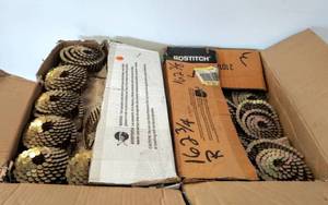lot 5541 image: 2 Boxes of Coil Collated Roofing Nails - 0.12 in x 78 in, & 1 14 x. 120