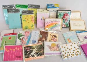 lot 7010 image: 25 Un-Opened Packages of Thank You & Blank Cards wEnvelopes