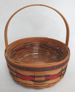 lot 7012 image: Vintage Longaberger Basket  1992 Crisco American Cookie Celebration w Plastic Liner