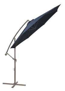 lot 2141 image: HASLE Outfitters Offset Patio Umbrella - 10FT Cantilever Umbrella - Outdoor, Market Umbrella w Cross Base - Navy