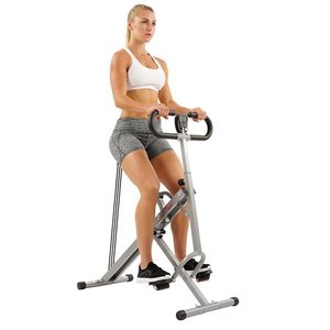 lot 2144 image: Sunny Health & Fitness Squat Machine Row-N-Ride Trainer for Glutes Workout - NO. 077