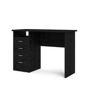 lot 4652 image: Tvilum Desk with 4 Drawers, Black Woodgrain