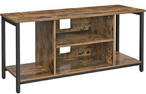 lot 4671 image: VASAGLE TV Stand for 50 Inches TV, TV Console Table with Storage, Entertainment Center, for Living Room, Industrial Rustic Brown ULTV39BX