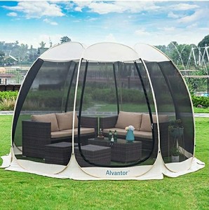 lot 4673 image: Alvantor Screen House Room Outdoor Camping Tent Canopy Gazebos 12 Person for Patios, Instant Pop Up Tent, Not Waterproof