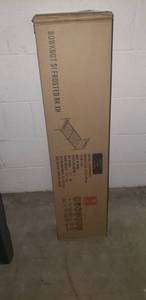 lot 4679 image: GIME Bed Frame Twin Size, Easy Set-up Premium Metal Platform Mattress FoundationBox Spring Replacement with Headboard and Footboard,with 16 slats, Stable and Durable(Black)