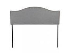 lot 4695 image: Queen Headboard Tufted Headboard Fabric Upholstered Modern Heavy Duty with Gray Linen Curved Shape Button