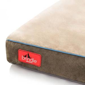 lot 4718 image: Brindle 48in X 28in Soft Memory Foam Dog Bed with Removable Washable Cover