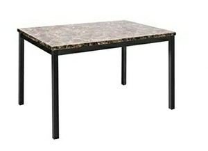 lot 4729 image: Artificial Marble Dining Table 30 inches high x 41 inches. 8 inches wide