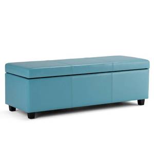 lot 4732 image: Storage Ottoman Simpli Home Storage Ottoman - Aqua