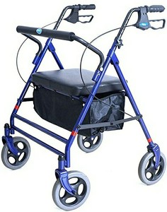 lot 4736 image: Invacare Bariatric Rollator, with Flip-up Padded Seat, 500 lb. Weight Capacity, 66550