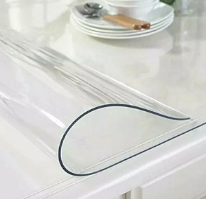lot 4757 image: OstepDecor Custom 54 x 22 Inch Clear Table Cover Protector
