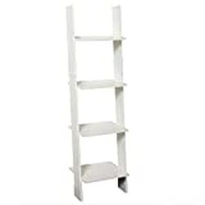 lot 4871 image: Zenna Home 9437W, Wood Ladder Linen Tower, White