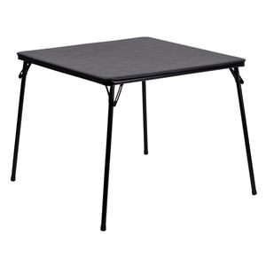 lot 4874 image: Flash Furniture Folding Card Table, Black Small Tear See Photos