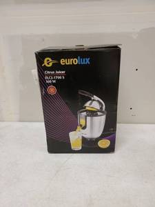 lot 4842 image: Eurolux Elcj-1700 Electric Citrus Juicer Squeezer, For Orange, Lemon, Grapefruit 160 W Tested And Works
