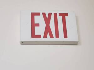 lot 6008 image: (2) exit signs in room