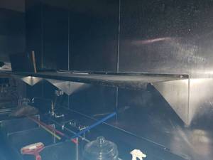 lot 6095 image: 9 foot stainless wall shelf