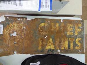 lot 2928 image: Metal Chief Paints sign -