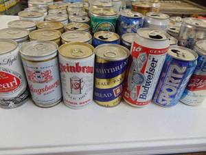 lot 2951 image: 40 Vintage Beer Cans