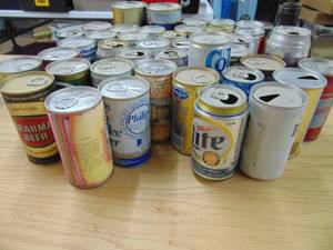 lot 2954 image: 40 Vintage Beer Cans