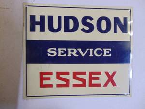 lot 2982 image: Hudson - Essex Service Sign - Tin - Reproduction 