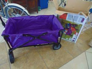 lot 3049 image: 4 Wheeled collapsible Wagon - One Wheel will need a Nut