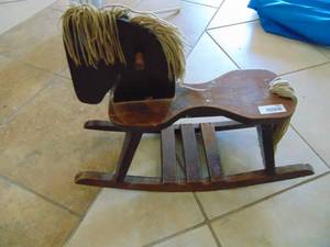 lot 3052 image: Vintage Rocking Horse