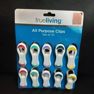 lot 147 image: Trueliving All Purpose Clips Set of 10