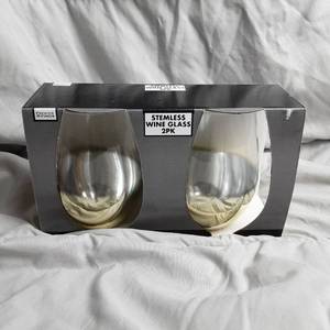 lot 238 image: Stemless Wine Glass 2Pk