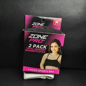 lot 343 image: Zone Pro 2 Pack Total Comfort Sports Bras Size Medium Free Shipping