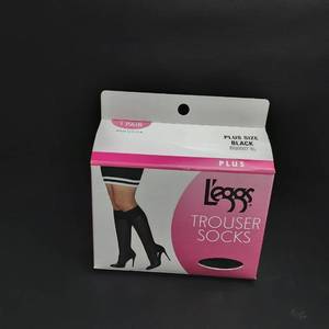 lot 350 image: Leggs Trouser Socks Plus Size Black (lot Of 2 Boxes) 1 Pairbox Made In Usa