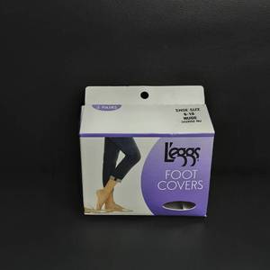 lot 353 image: Leggs Foot Covers, Shoe Size 6-10 Black. 1 Pkgs.