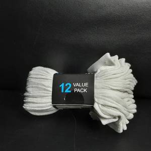 lot 377 image: Boys White 12 Pack Low Cut Socks Shoe Size Medium 10.5-4