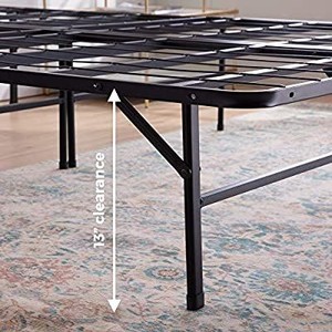 lot 5022 image: Linenspa 14 Inch Folding Metal Platform Bed Frame - 13 Inches Of Clearance, Twin