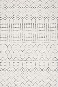 lot 5055 image: nuLOOM Moroccan Blythe Area Rug, 4 x 6, GreyOff-white