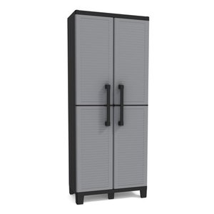 lot 5070 image: Keter Space Winner Resin Storage, Plastic Utility Cabinet, 15 x 27, 4 Adjustable Shelves