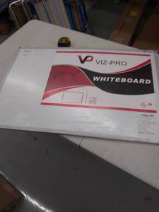 lot 5072 image: 36 x 24 whiteboard- framed damaged
