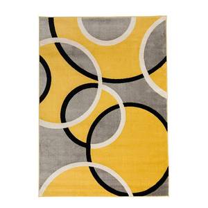 lot 5076 image: Contemporary Abstract Circles Area Rug 5 3 x 7 3 Yellow