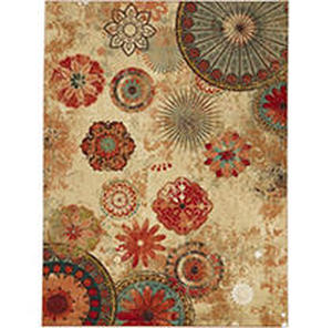 lot 5080 image: Mohawk Home Alexa Medallion IndoorOutdoor Nylon Rug, 5 x 8, Multi-Colored