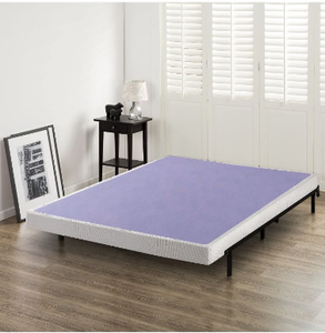 lot 5087 image: Zinus Edgar 4 Inch Low Profile Wood Box Spring  MattressBodrum ( 5 x 7 5 ) Grey Foundation, Twin