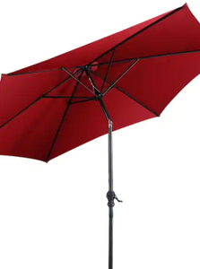 lot 5129 image: Halsey Outfitters ( 10 ft ) Patio Umbrella.Red. ( no Base )