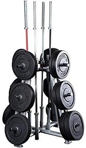 lot 5187 image: Body-Solid SWT1000 Pro Clubline Olympic Weight and Bar Holder, Storage for Home and Commerical Gym, Black NOT FULLY INSPECTED OUTSIDE BOX, MAY BE INCOMPLETE