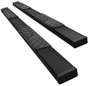 lot 5206 image: Tyger Auto TG-RS5C50238 Black 5 Riser Running Boards Works with 2019-2020 Chevy SilveradoGMC Sierra 1500 (NOT FIT 2019 LD or Limited), 2020 25003500HD Double Cab Side Step Rails Nerf Bars